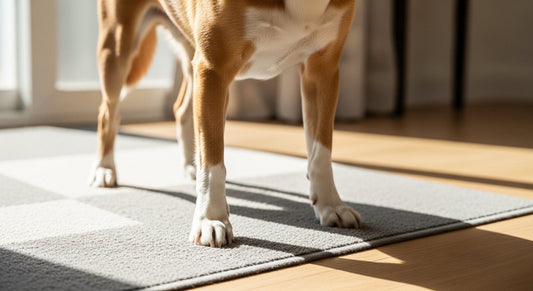 Happy healthy dog in optimized living space - small adjustments making big difference in pet care and wellness