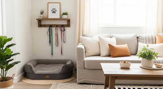 Intentional life with dog - mindful pet owner creating meaningful moments and healthy habits with their companion